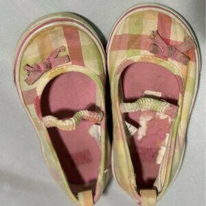 Gymboree Little Girls Rainbow Plaid Mary Janes Strap Retro Girls Size 5 Party